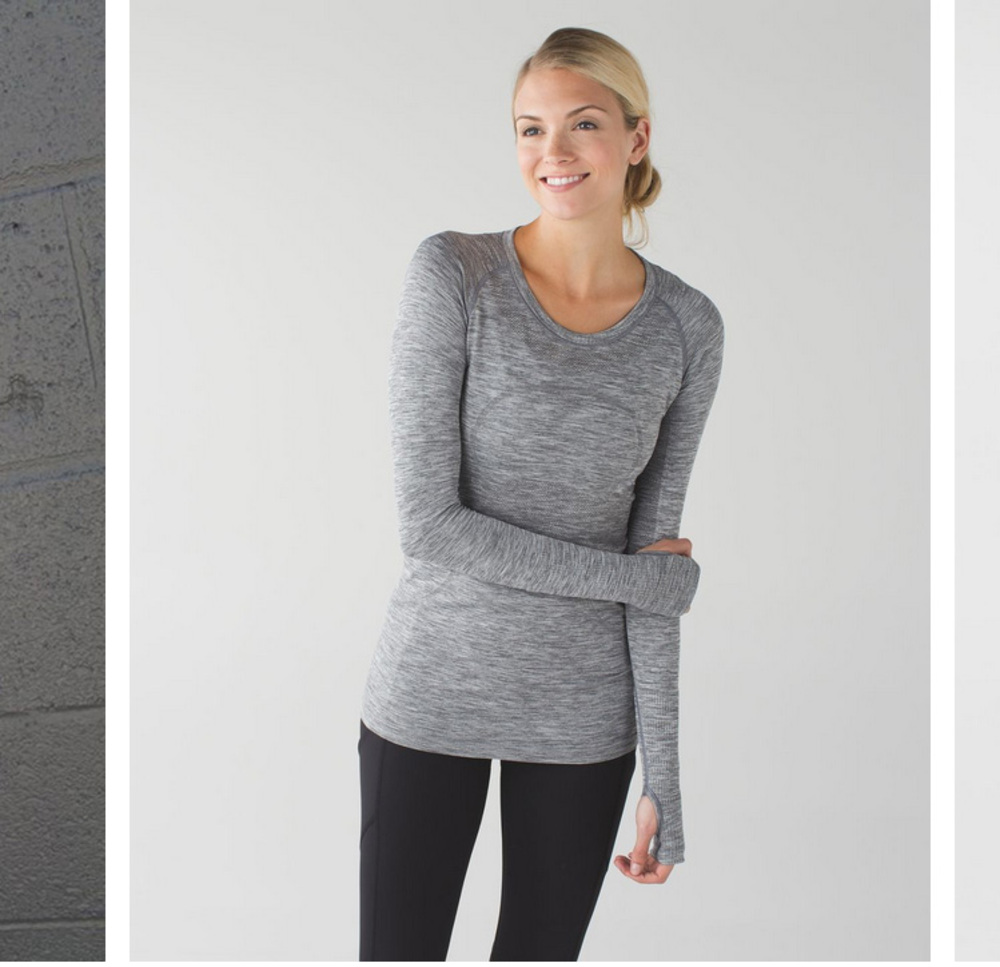 lululemon athletica Gray Heathered Long Sleeve Swiftly Tech 2.0 Size 6